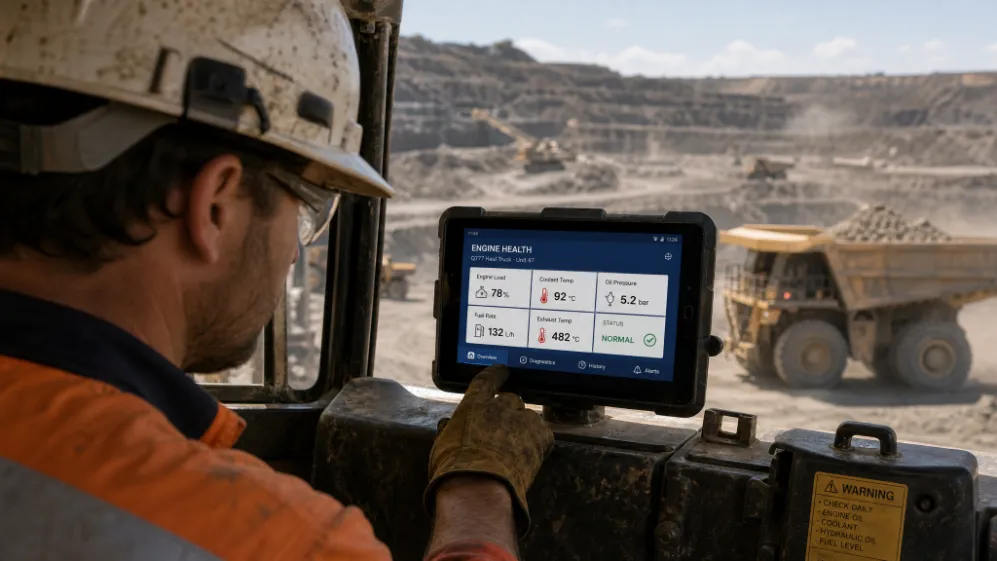 Utilized the Q777's IP65 rating to monitor engine health in high-dust open-pit environments.
